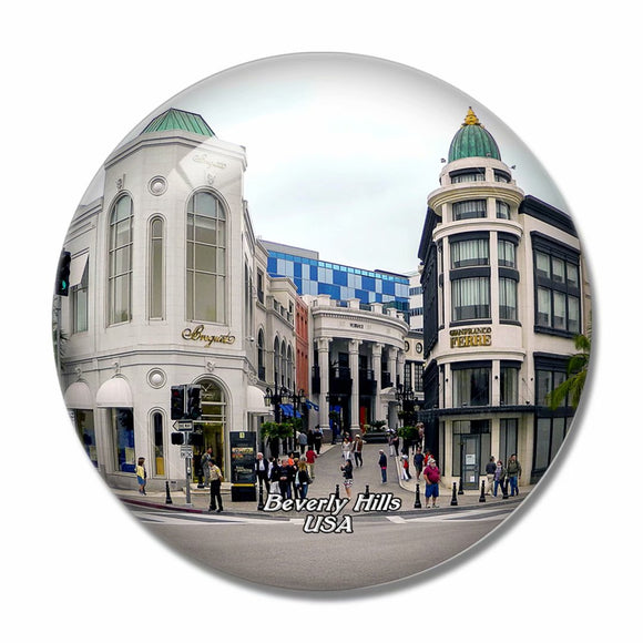 USA America Beverly Hills Rodeo Drive 3D Fridge Magnet Crystal Glass
