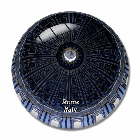 Italy Rome St Peter's Basilica Dome 3D Fridge Magnet Crystal Glass