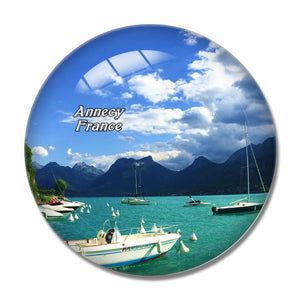 France Lake Annecy 3D Fridge Magnet Crystal Glass