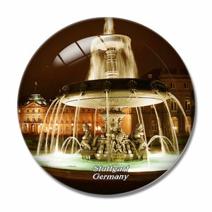 Germany Palace Square Stuttgart 3D Fridge Magnet Crystal Glass