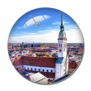 Germany St. Peter's Church Munich 3D Fridge Magnet Crystal Glass