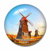 Korea Windmill 3D Fridge Magnet Crystal Glass