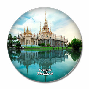 Thailand Temple 3D Fridge Magnet Crystal Glass