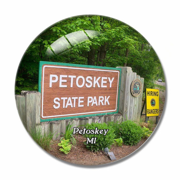 Petoskey State Park Michigan USA 3D Fridge Magnet Crystal Glass