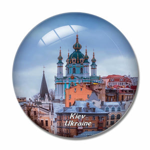 Ukraine Kiev 3D Fridge Magnet Crystal Glass