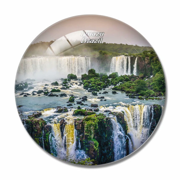 Brazil Iguazu Falls 3D Fridge Magnet Crystal Glass