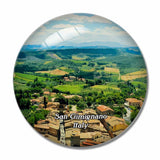 Italy San Gimignano Tuscany 3D Fridge Magnet Crystal Glass