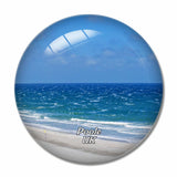 UK England Sandbanks Beach Poole 3D Fridge Magnet Crystal Glass