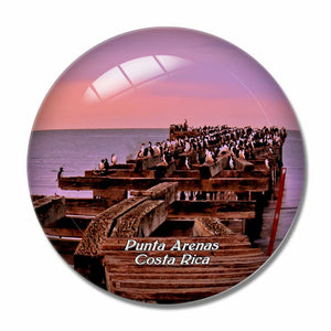 Costa Rica Punta Arenas 3D Fridge Magnet Crystal Glass