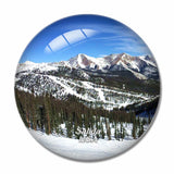 USA America Salida Monarch Mountain Colorado 3D Fridge Magnet Crystal Glass