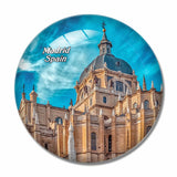 Spain Almudena Cathedral Madrid 3D Fridge Magnet Crystal Glass