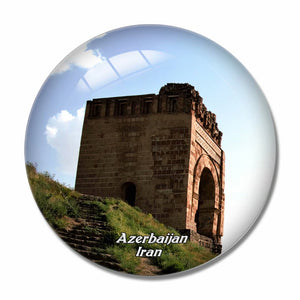 Iran Zahhak Castle Azerbaijan 3D Fridge Magnet Crystal Glass