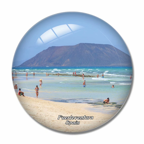 Spain Beach Fuerteventura 3D Fridge Magnet Crystal Glass