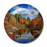 Canada New Brunswick 3D Fridge Magnet Crystal Glass