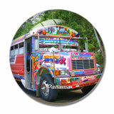 Colorful Bus Panama 3D Fridge Magnet Crystal Glass