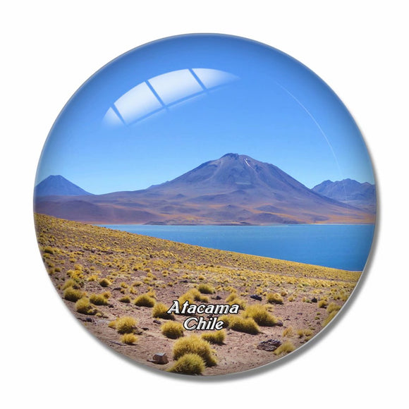 Lagunas Miscanti y Miniques San Pedro De Atacama Chile 3D Fridge Magnet Crystal Glass