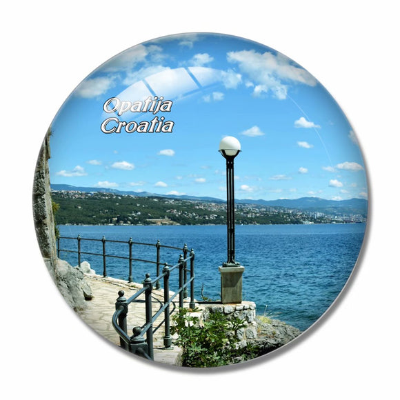 Croatia Opatija 3D Fridge Magnet Crystal Glass