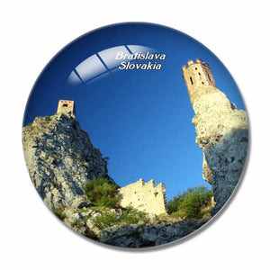 Slovakia Castle Devin Bratislava 3D Fridge Magnet Crystal Glass