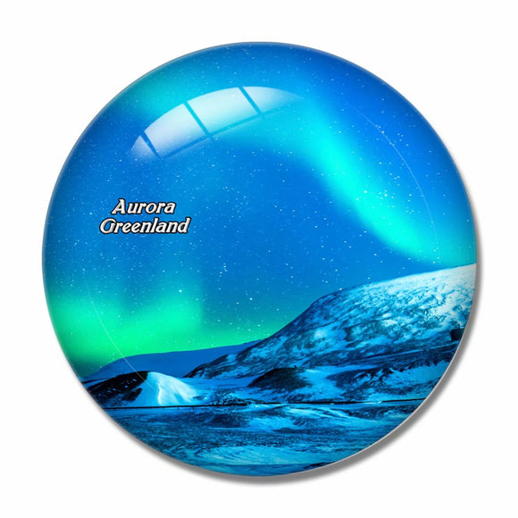 Aurora Greenland Denmark 3D Fridge Magnet Crystal Glass