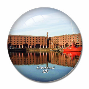 UK England Albert Dock Liverpool 3D Fridge Magnet Crystal Glass