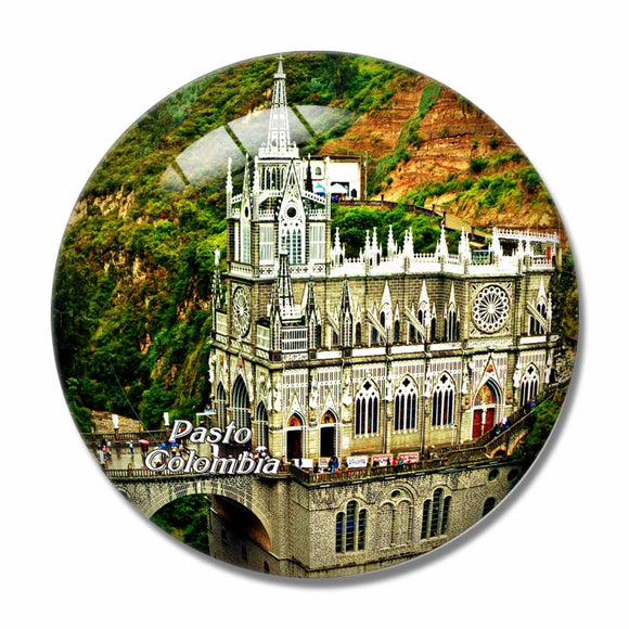 Colombia Las Lajas Sanctuary Pasto 3D Fridge Magnet Crystal Glass