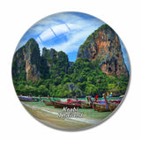 Thailand Railay Beach Krabi 3D Fridge Magnet Crystal Glass