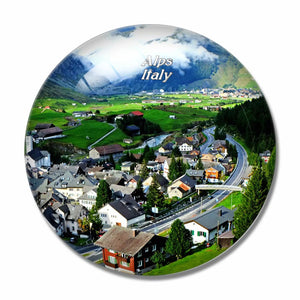 Alps Italy 3D Fridge Magnet Crystal Glass