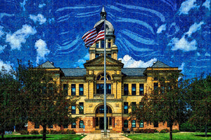 Benton Courthouse Iowa USA Jigsaw Puzzle Wooden 1000 Piece