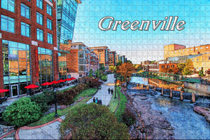 USA America Greenville River Bridge Jigsaw Puzzle Wooden 1000 Piece