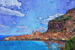 Italy Cefalu Sicily Jigsaw Puzzle Wooden 1000 Piece