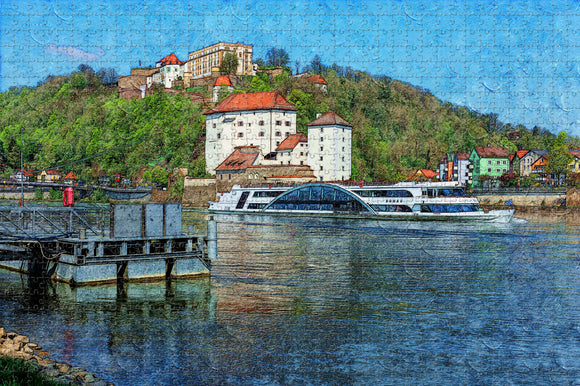 Germany Veste Castle Passau Jigsaw Puzzle Wooden 1000 Piece