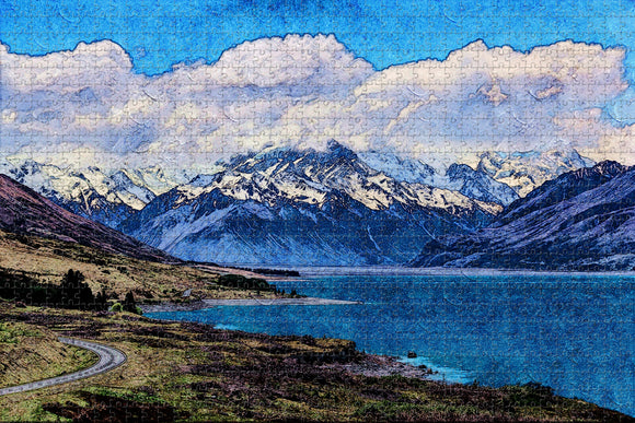 New Zealand Lake Pukaki Twizel Jigsaw Puzzle Wooden 1000 Piece