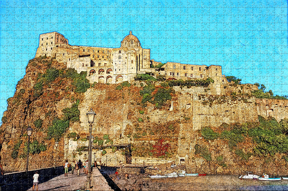 Italy Aragonese castle Taranto Jigsaw Puzzle Wooden 1000 Piece