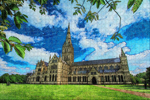 UK England Salisbury Cathedral Jigsaw Puzzle Wooden 1000 Piece