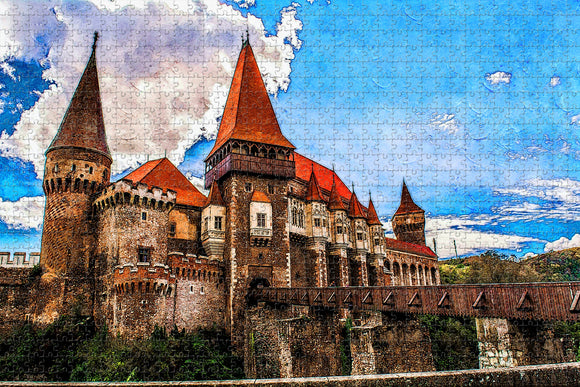 Hunyad Castle Transylvania Romania Jigsaw Puzzle Wooden 1000 Piece