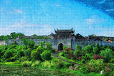 China Qingyan Ancient Town Guiyang Jigsaw Puzzle Wooden 1000 Piece