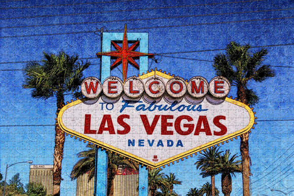 Las Vegas Sign USA Jigsaw Puzzle Wooden 1000 Piece