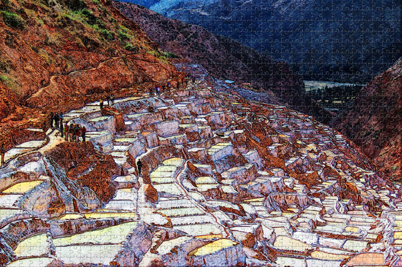 Salinas Of Maras Peru Jigsaw Puzzle Wooden 1000 Piece