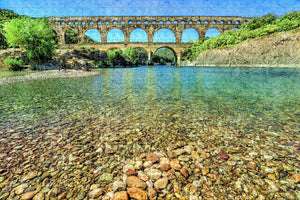 France Pont Du Gard Jigsaw Puzzle Wooden 1000 Piece