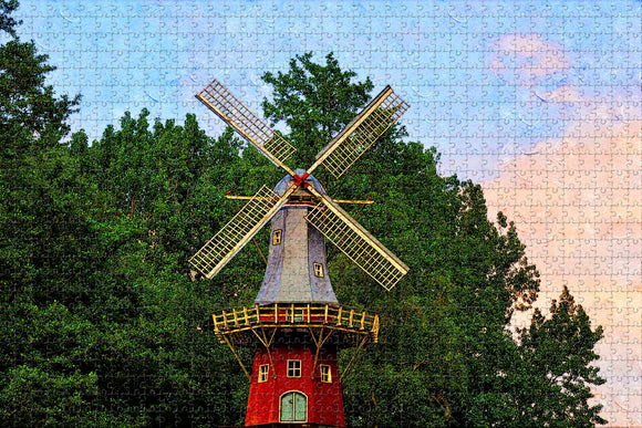 Netherlands Holland Dutch Windmill Jigsaw Puzzle Wooden 1000 Piece