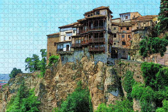 Spain Hanging Houses  Ronda Jigsaw Puzzle Wooden 1000 Piece