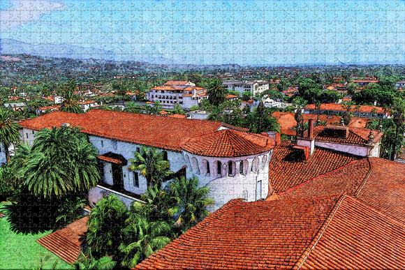 Santa Barbara USA Jigsaw Puzzle Wooden 1000 Piece