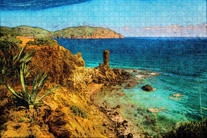 Spain Ibiza Cliffs Jigsaw Puzzle Wooden 1000 Piece