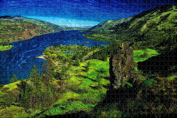 Columbia River Oregon USA Jigsaw Puzzle Wooden 1000 Piece