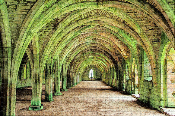 UK England York Fountains Abbey Jigsaw Puzzle Wooden 1000 Piece