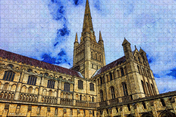 UK England Norwich Cathedral Jigsaw Puzzle Wooden 1000 Piece