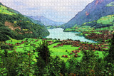 Switzerland Lake Lugano Jigsaw Puzzle Wooden 1000 Piece