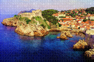 Croatia Fort Lovrijenac Old Town Dubrovnik Jigsaw Puzzle Wooden 1000 Piece