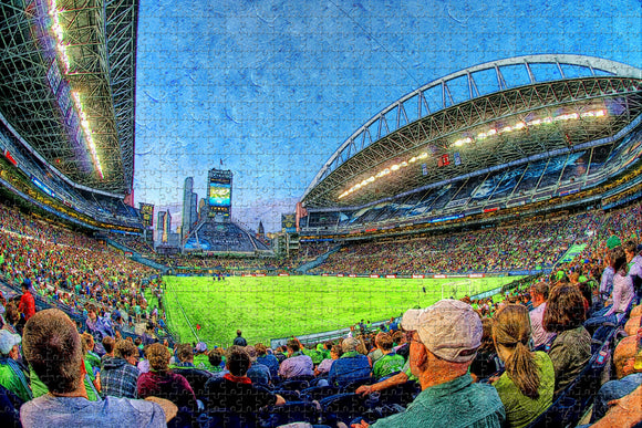 USA America Seattle Qwest Field Jigsaw Puzzle Wooden 1000 Piece