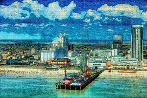 USA America Atlantic City New Jersey Jigsaw Puzzle Wooden 1000 Piece